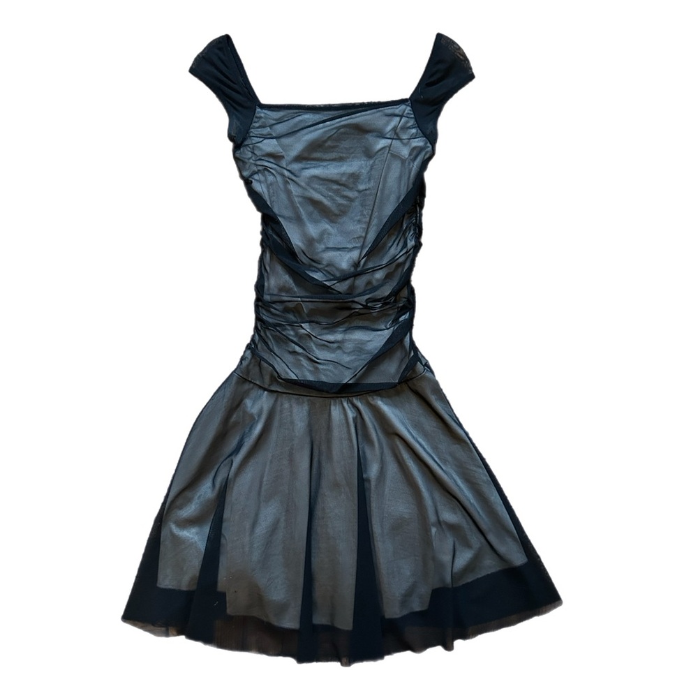 Necessary objects black mesh dress